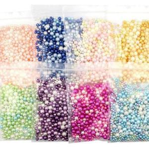 레진 공예 재료 컬러 구슬 슬라임 진주알 믹스 네일 파츠 7color