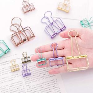 메탈 클립 바인더 사무용 문구 와이어 사각 집게 6colors