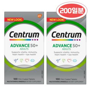 [해외] 어드밴스 남여공용 실버 50세 이상  종합비타민 100정 2개 세트