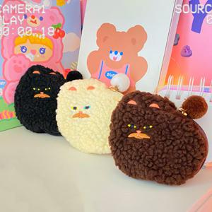 양털 고양이 캐릭터 미니 지퍼 파우치 10대생일선물