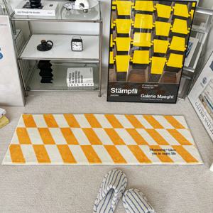 팔레트 패턴 주방매트 미드센츄리모던 롱 발매트 옐로우