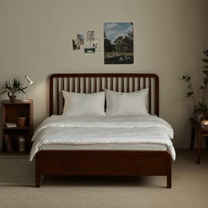 덴버 SE0등급 사계절 고무나무 원목침대 프레임 SS/Q