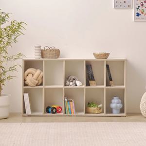 룰루곰 책장 아이방 거실 책꽂이 만화책 낮은 책장 미니 1200 2단