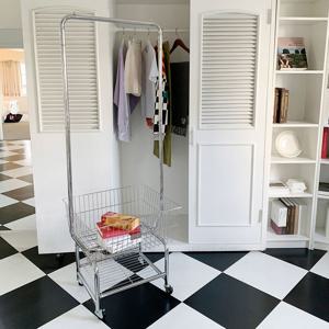 [리퍼] 바스켓 행거 트롤리 이동식 철제행거 옷걸이 바스켓