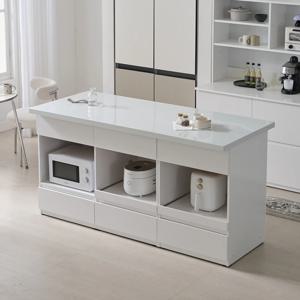 코디 E0 키높은 광파오븐 인조대리석 아일랜드 홈바 식탁 렌지대 수납장 1800X750