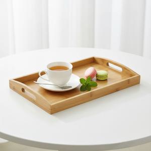 원목 우드 손잡이 트레이 나무쟁반 카페 플레이팅 대형