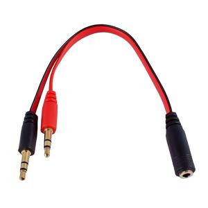 3.5mm AUX 3극 마이크 이어폰 4극 변환 Y젠더 케이블 U3YS