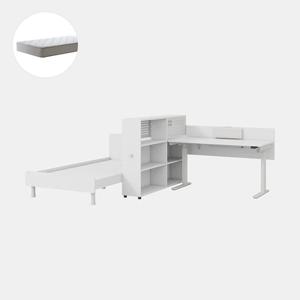 멘디 모션데스크 풀패키지C(1400모션,1400파티션책장,침대)