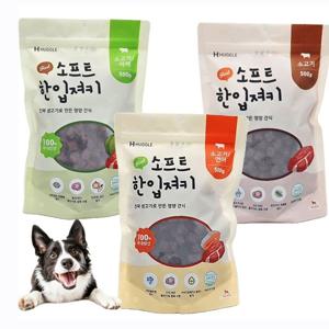 소고기 육포 강아지간식 대용량 500g / 애견간식 생고기로 소프트 한입 저키 택1
