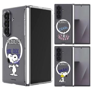 스누피 레트로 맥세이프 오토홀드 힌지보호 투명 하드 케이스 갤럭시Z폴드7 갤럭시Z폴드6