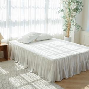차르르 화이트  베드스커트 침대스커트 침대커버 매트리스커버 (6size)