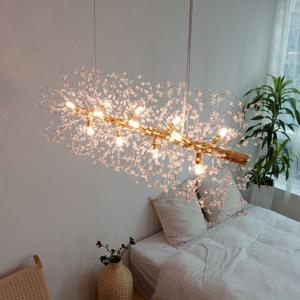 엘리스 12등 일자 펜던트 엘사조명 눈꽃조명 블러썸 카페 포인트조명