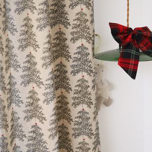 북유럽의 크리스마스 트리 린넨 커튼 2color 3size