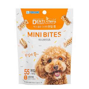 한입덴탈껌 미니바이츠 S 소형견 55개입 150g 덴티페어리 강아지간식