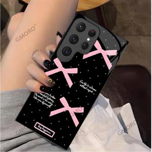 갤럭시 S25 S24 S23 S22 S21 S20 FE 울트라 플러스 케이스 유광핑크리본