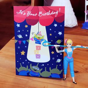 토이스토리알린 멜로디 생일카드