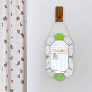 스테인드글라스 엔틱 벽걸이 거울(2color)