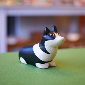 웰시코기목각인형