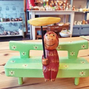 바나나 들고있는 갈색 원숭이 인형 L