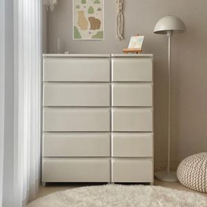 우드상판 증정! 데일리 서랍장 M 5단 옷 수납 펜트리 다용도 정리함 3colors