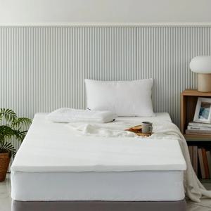 4면 고정밴드가 있는 메모리폼 토퍼 SS/Q