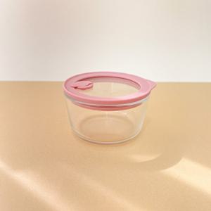 브리드 유리 밀폐용기 250ml 내열 강화유리 올 글라스 실리콘 패킹 반찬통