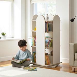 롤리폴리 낮은회전책장 3단 유아 아동 회전형 책장