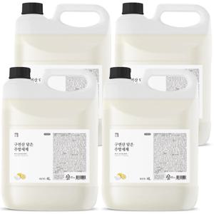 살림백서 구연산 주방세제 대용량 4L x 4개 (레몬향/알로에향) 맨손 설거지 과일 세척