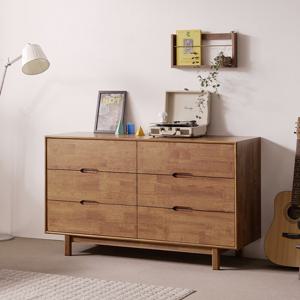 세컨하우스 와이드 광폭 원목 거실수납 서랍장 1500 3단6칸_J311