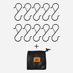 고정형 S고리 비너 후크 주방걸이 씽크대 9cm 10P 파우치세트