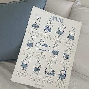 [2026년] 미피 캘린더 달력 인테리어 포스터 [Baby Blue]