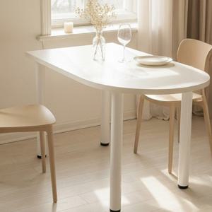 우드 반원형 반달 식탁 1000X600 주방 카페 인테리어 다용도테이블