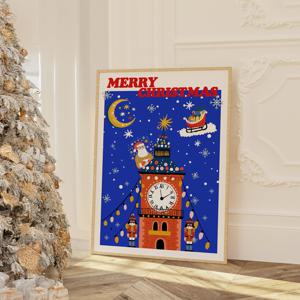 크리스마스 포스터+Mini size! No.13_12시 전 딜리버리 미션! 일러스트 겨울