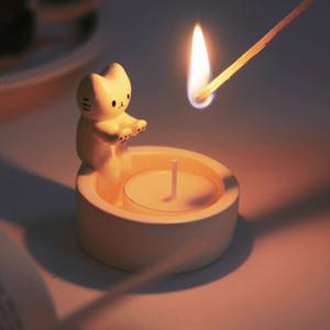큐티 고양이 캔들 홀더