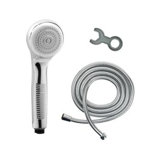 베이직 기본형 샤워기헤드 + 국산 황동 메탈 샤워기호스 세트