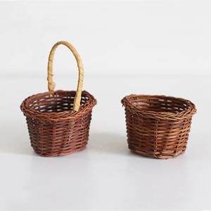 미니 라탄바구니 미니어처 1p(2type)