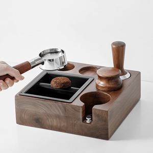 포터필터 탬퍼 홀더 커피 찌꺼기통 올인원 월넛 멀티 넉박스 51/54mm