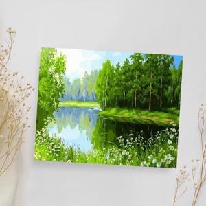 DIY 캔버스형 그림 유화 명화 그리기 세트 _고요한 호수