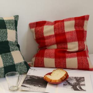 크리스마스 체크 쿠션커버 (40x40/50x50)