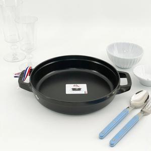 [리퍼]스크래치 B품 투핸들 원형팬 24cm, 블랙 145792423-B