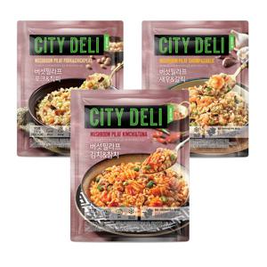 시티델리 풍미가득 냉동 버섯필라프/볶음밥 15봉 택(김치참치/새우갈릭/포크칙피)