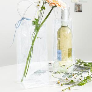 와인 칠링백 샴페인 칠러 버켓 투명 PVC 크리스마스 선물 쇼핑백 1매