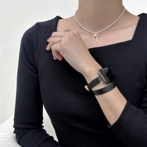 갤럭시워치 모든 기종 호환 한지 비건 레더 가죽스트랩 싱글&더블 2in1세트