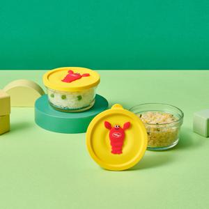위글위글 햇밥용기 원형 350ml (랍스터) 1조