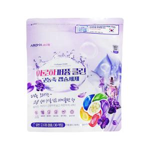 아로하 퍼퓸 클린 고농축 캡슐세제 파우치 30개입 / 일반드럼겸용