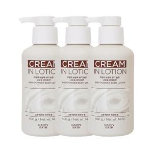 크림인 로션 베이비파우더 바디로션 400g x3