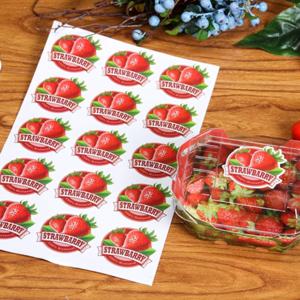 딸기 STRAWBERRY 스티커 20매 캔들 비누 포장 디자인