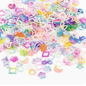 레진공예재료 하트 별 달 리본 꽃 세모 네모 진주 파츠 믹스 5색 20g