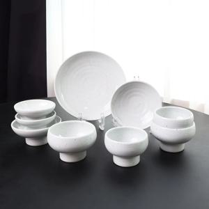 핸드메이드 고백자 분청 도자기 그릇 2인 9p 세트