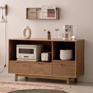 세컨하우스 와이드 광폭 원목 오븐 레인지 주방가전 수납장_J309